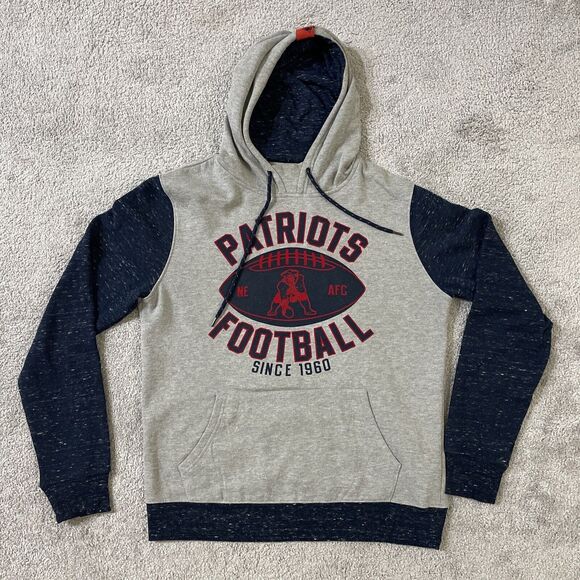 New England Patriots Football Hoodie Mens Medium Pat Patriot Sweatshirt 1960 - Picture 1 of 10